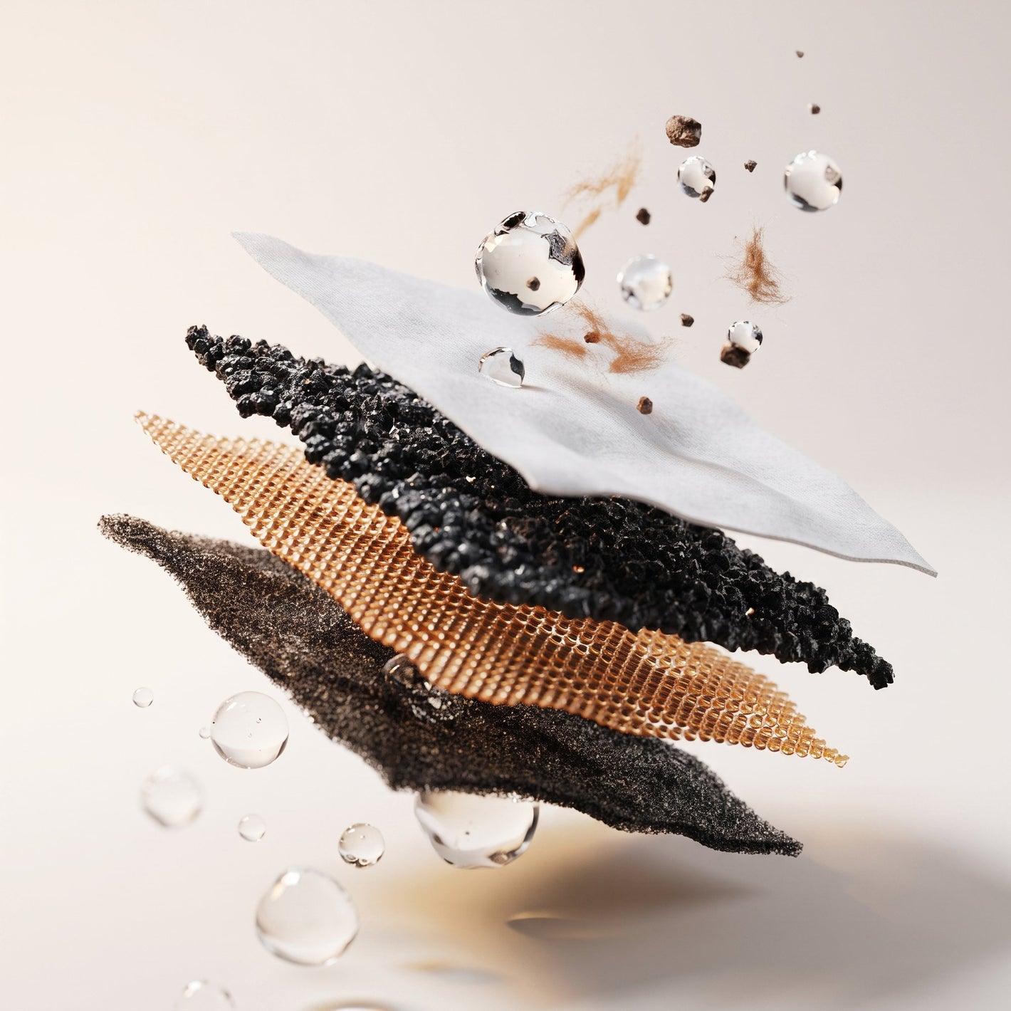 Triple filtration layers